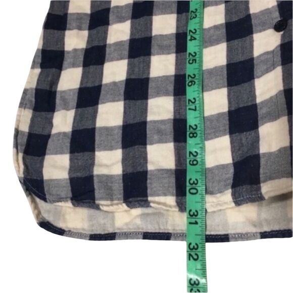 ANTHRO | SILENCE & NOISE PREPPY BLUE GINGHAM BUTTON UP LONG SLEEVE SHIRT DRESS S - Picture 6 of 10